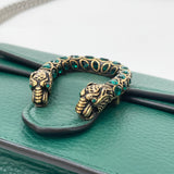 GUCCI DIONYSUS SUPER MINI MULTI WAY IN EMERALD GREEN LEA W CRYSTAL