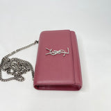 SAINT LAURENT KATE IN MAUVE GRAIN DE POUDRE LEATHER W SHW