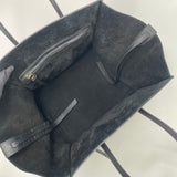 CELINE MEDIUM PHANTOM LUGGAGE IN BLK STAMPED CROC CALFSKIN TOTE