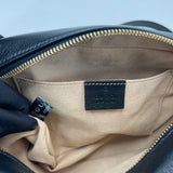 GUCCI MARMONT SUPREME CANVAS & BLK LEA CAMERA CROSSBODY