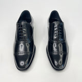 SAINT LAURENT MENS BLACK LEATHER ARMY DERBY SHOES SZ 7/40