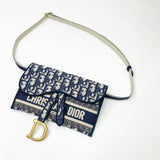 CHRISTIAN DIOR OBLIQUE SLIM SADDLE POUCH/ CROSSBODY/ BELT BAG