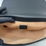 GUCCI GG SUPREME & BLK LEA PADLOCK CROSSBODY