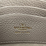 VALENTINO ROCKSTUD POUDRE PEBBLED LEATHER TOP HANDLE MINI CROSSBODY