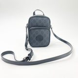 GUCCI NEO GG SUPREME GRAPHITE CANVAS TOP HANDLE CROSSBODY BAG