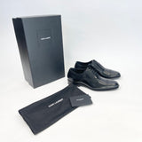 SAINT LAURENT MENS BLACK LEATHER ARMY DERBY SHOES SZ 7/40