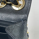 CHANEL VINTAGE SINGLE FLAP JUMBO IN BLK CAVIAR LEA & GHW