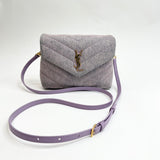 SAINT LAURENT TOY LOULOU IN LILAC DENIM & LEA WITH GHW * HARD TO GET *