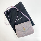 SAINT LAURENT TOY LOULOU IN LILAC DENIM & LEA WITH GHW * HARD TO GET *