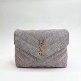 SAINT LAURENT TOY LOULOU IN LILAC DENIM & LEA WITH GHW * HARD TO GET *