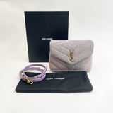 SAINT LAURENT TOY LOULOU IN LILAC DENIM & LEA WITH GHW * HARD TO GET *