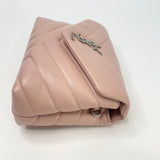 SAINT LAURENT YSL TOY LOULOU IN LT PINK LEATHER WITH SHW