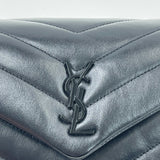 SAINT LAURENT TOY LOULOU IN BLK LEATHER WITH BHW