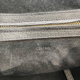 CELINE MEDIUM PHANTOM LUGGAGE IN BLK STAMPED CROC CALFSKIN TOTE