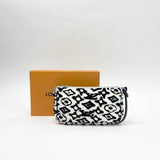 LIMITED EDITION LOUIS VUITTON X URS FISCHER TUFTED MONO BLK & WHT POCHETTE ACCESSORIES