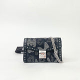 MCM MILLIE BLK SPARKLE CHAIN CROSSBODY