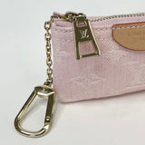 LOUIS VUITTON KEY POUCH IN MONOGRAM PINK DENIM & GHW