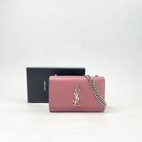 SAINT LAURENT KATE IN MAUVE GRAIN DE POUDRE LEATHER W SHW