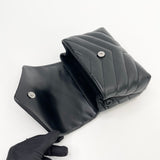 SAINT LAURENT TOY LOULOU IN BLK LEATHER WITH BHW
