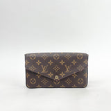 LOUIS VUITTON FELICIE POCHETTE CROSSBODY IN MONOGRAM + CARDHOLDER POUCH