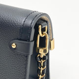 LOUIS VUITTON TRUNK CHAIN WALLET MULTI WAY BAG IN BLK LEA & GHW