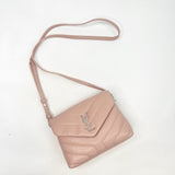 SAINT LAURENT YSL TOY LOULOU IN LT PINK LEATHER WITH SHW
