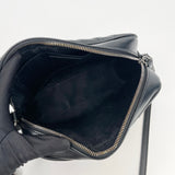 SAINT LAURENT LOU CAMERA CROSSBODY IN BLK LEA & SHW