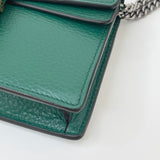 GUCCI DIONYSUS SUPER MINI MULTI WAY IN EMERALD GREEN LEA W CRYSTAL