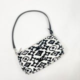 LIMITED EDITION LOUIS VUITTON X URS FISCHER TUFTED MONO BLK & WHT POCHETTE ACCESSORIES
