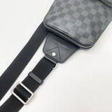 LOUIS VUITTON AVENUE SLING BAG IN BLK DAMIER INFINI EMBOSSED LEATHER