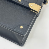 LOUIS VUITTON TRUNK CHAIN WALLET MULTI WAY BAG IN BLK LEA & GHW