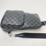 LOUIS VUITTON AVENUE SLING BAG IN BLK DAMIER INFINI EMBOSSED LEATHER