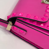 VALENTINO ROCKSTUD23 HOT PINK SMALL LEATHER CROSSBODY/ SHOULDER BAG
