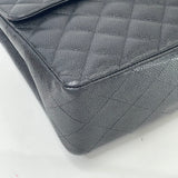 CHANEL VINTAGE SINGLE FLAP JUMBO IN BLK CAVIAR LEA & GHW