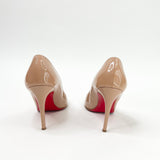 CHRISTIAN LOUBOUTIN SIMPLE NUDE PATENT PUMPS SZ 42