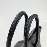 CELINE MEDIUM PHANTOM LUGGAGE IN BLK STAMPED CROC CALFSKIN TOTE