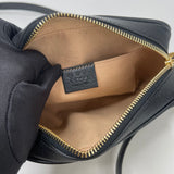 GUCCI BLK LEATHER MINI OPHIDIA CROSSBODY BAG