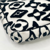 LIMITED EDITION LOUIS VUITTON X URS FISCHER TUFTED MONO BLK & WHT POCHETTE ACCESSORIES