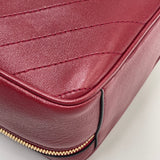 GUCCI RED LEA BLONDIE TOP HANDLE / CROSSBODY BAG