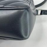 SAINT LAURENT LOU CAMERA CROSSBODY IN BLK LEA & SHW