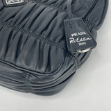 PRADA RE EDITION 2005 BLK NAPPA GAUFRE LEATHER CROSSBODY * Hard to get in this leather *