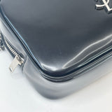 SAINT LAURENT MINI LOU CAMERA CROSSBODY IN BLK SMOOTH LEA & SHW