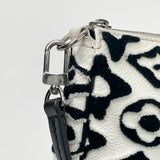 LIMITED EDITION LOUIS VUITTON X URS FISCHER TUFTED MONO BLK & WHT POCHETTE ACCESSORIES