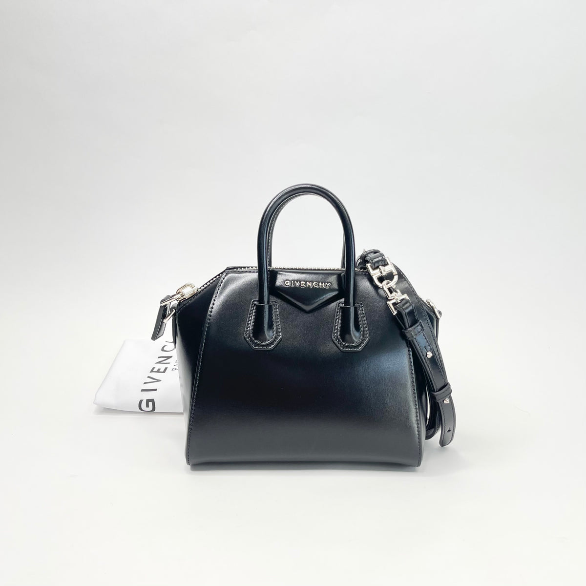 GIVENCHY MINI ANTIGONA IN BLK SMOOTH LEATHER BLuxe Boutique