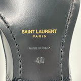 SAINT LAURENT MENS BLACK LEATHER ARMY DERBY SHOES SZ 7/40