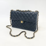 CHANEL VINTAGE SINGLE FLAP JUMBO IN BLK CAVIAR LEA & GHW