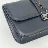 VALENTINO ROCKSTUD GLAM LOCK NOIR FLAP CHAIN CROSSBODY BAG