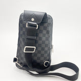 LOUIS VUITTON AVENUE SLING BAG IN BLK DAMIER INFINI EMBOSSED LEATHER