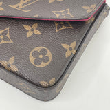 LOUIS VUITTON FELICIE POCHETTE CROSSBODY IN MONOGRAM + CARDHOLDER POUCH