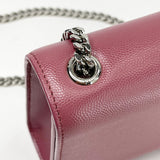 SAINT LAURENT KATE IN MAUVE GRAIN DE POUDRE LEATHER W SHW